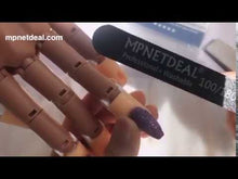 Load and play video in Gallery viewer, MPNETDEAL Nail Files 100 180 Grit for Poly Nail Extension Gel Acrylic Nails Files Double Sided Black Washable Optional 10 Pack Nail File Set Manicure Tools
