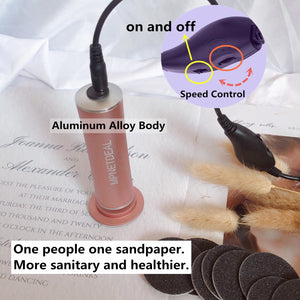 Electric Foot Callus Remover, Powerful Electronic Foot File,Pedicure Tools, Personal Care,with 60 Pcs Sandpaper Disk